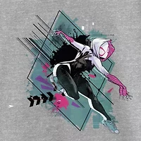 Disney Collection Little & Big Kid Girls Crew Neck Short Sleeve Regular Fit Marvel Spiderman Graphic T-Shirt