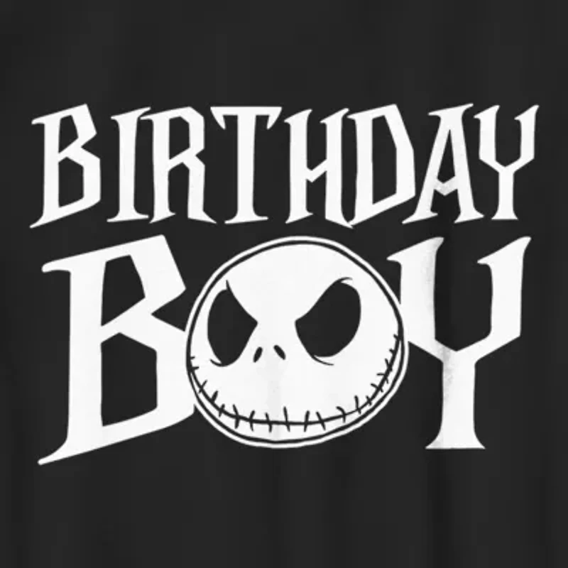 Disney Collection Little & Big Kid Boys Crew Neck Short Sleeve Regular Fit Nightmare Before Christmas Graphic T-Shirt