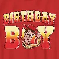Disney Collection Little & Big Kid Boys Crew Neck Short Sleeve Regular Fit Toy Story Woody Graphic T-Shirt