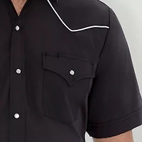 Ely Cattleman Western Mens Short Sleeve Classic Fit Button-Down Shirt