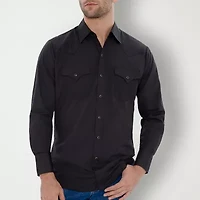 Ely Cattleman Snap Front Mens Long Sleeve Classic Fit Big and Tall Button-Down Shirt