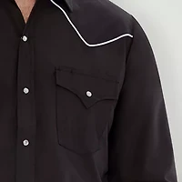 Ely Cattleman Mens Long Sleeve Classic Fit Stretch Fabric Big and Tall Button-Down Shirt