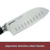 Anolon AlwaysSharp Japanese Steel 8-pc. Knife Block Set with Built-In Sharpener