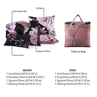 Bebejan Midnight Meadow 5-pc. Midweight Reversible Comforter Set