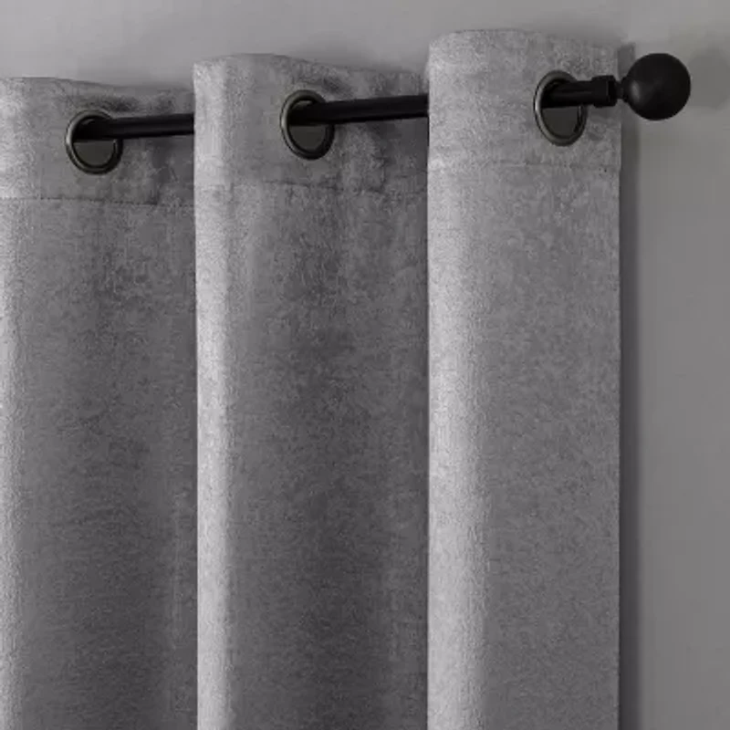 Regal Home Vista Embossed Grommet Top Energy Saving Blackout Set of 2 Curtain Panel