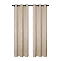 Regal Home Vista Embossed Grommet Top Energy Saving Blackout Set of 2 Curtain Panel