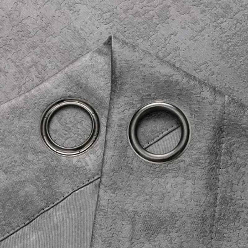 Regal Home Vista Embossed Grommet Top Energy Saving Blackout Set of 2 Curtain Panel