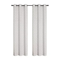 Regal Home Brodie Printed Grommet Top Energy Saving Blackout Set of 2 Curtain Panel