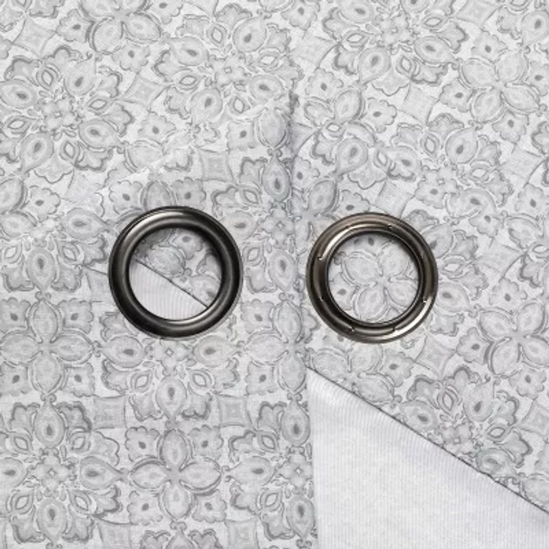Regal Home Brodie Printed Grommet Top Energy Saving Blackout Set of 2 Curtain Panel