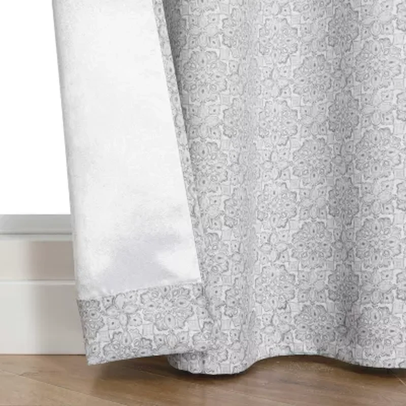 Regal Home Brodie Printed Grommet Top Energy Saving Blackout Set of 2 Curtain Panel