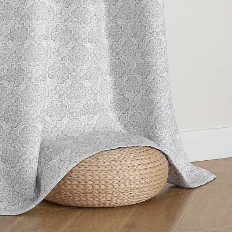 Regal Home Brodie Printed Grommet Top Energy Saving Blackout Set of 2 Curtain Panel