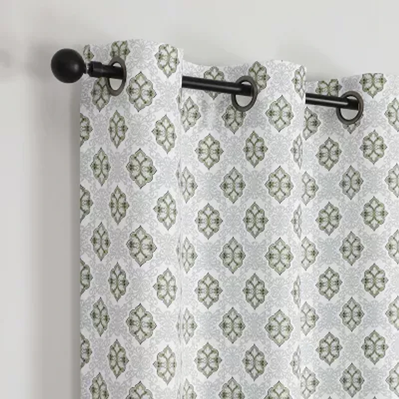 Regal Home Vance Printed Grommet Top Energy Saving Blackout Set of 2 Curtain Panel