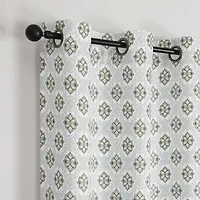 Regal Home Vance Printed Grommet Top Energy Saving Blackout Set of 2 Curtain Panel
