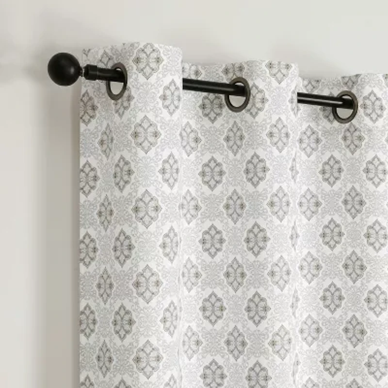 Regal Home Vance Printed Grommet Top Energy Saving Blackout Set of 2 Curtain Panel
