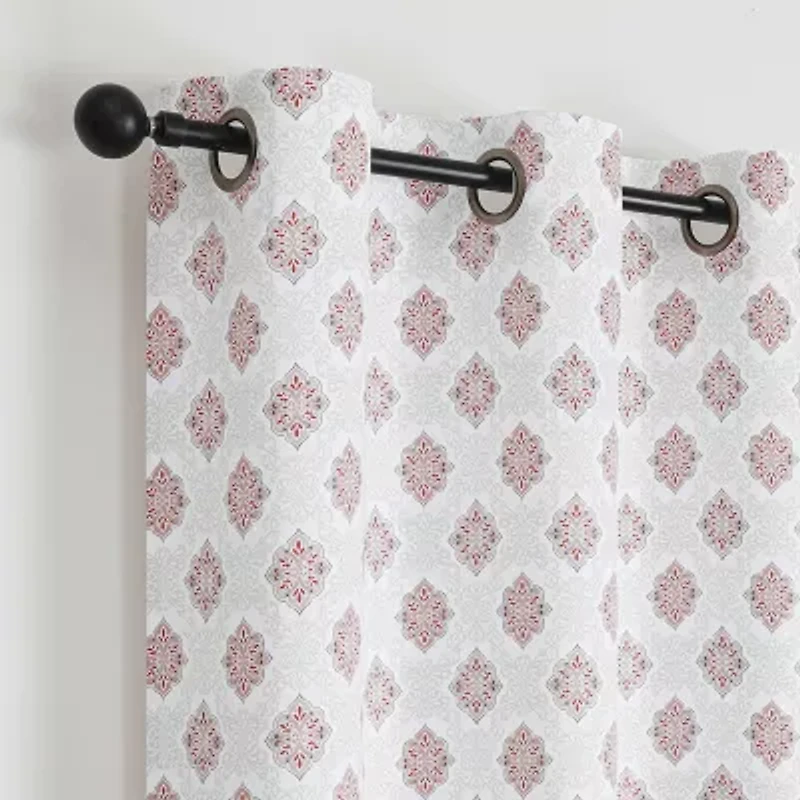 Regal Home Vance Printed Grommet Top Energy Saving Blackout Set of 2 Curtain Panel