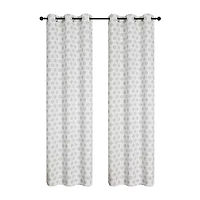 Regal Home Vance Printed Grommet Top Energy Saving Blackout Set of 2 Curtain Panel