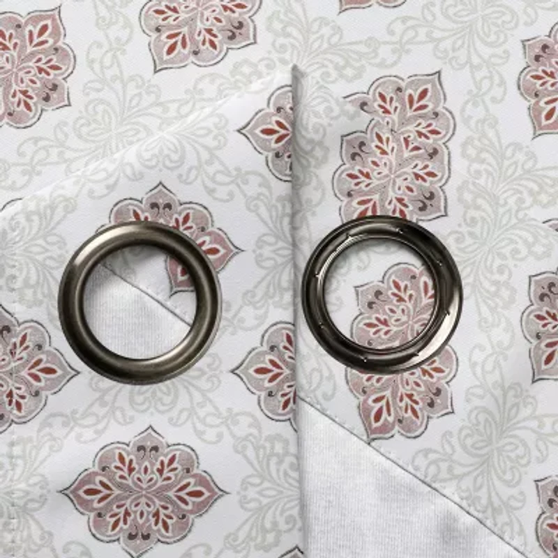 Regal Home Vance Printed Grommet Top Energy Saving Blackout Set of 2 Curtain Panel