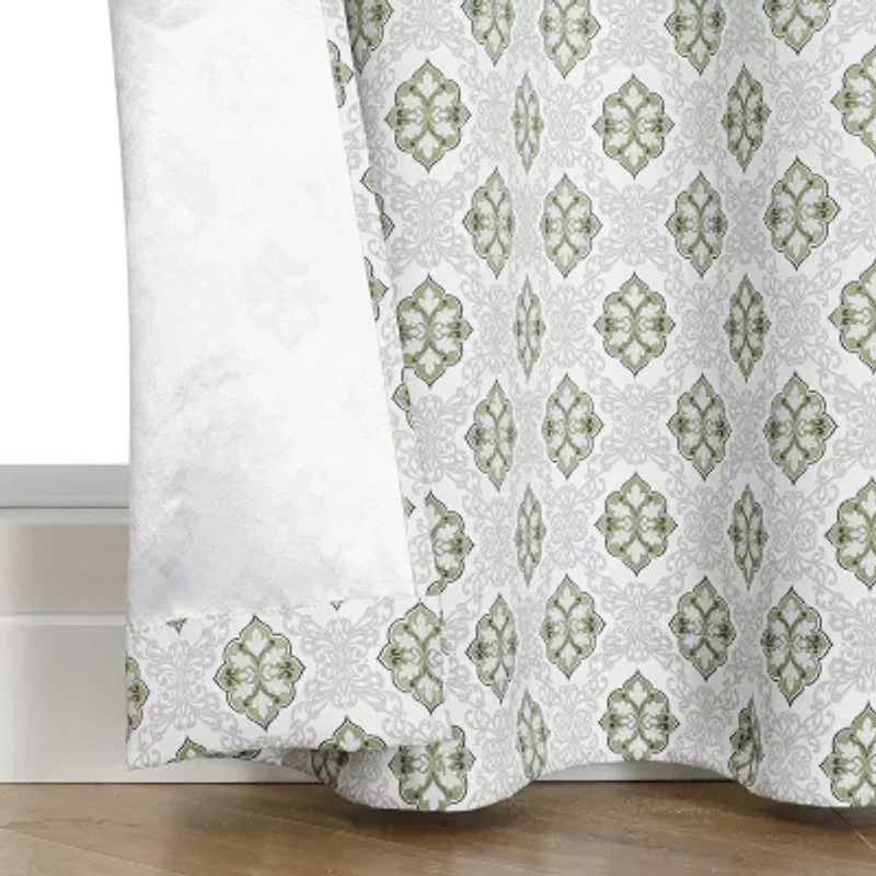 Regal Home Vance Printed Grommet Top Energy Saving Blackout Set of 2 Curtain Panel
