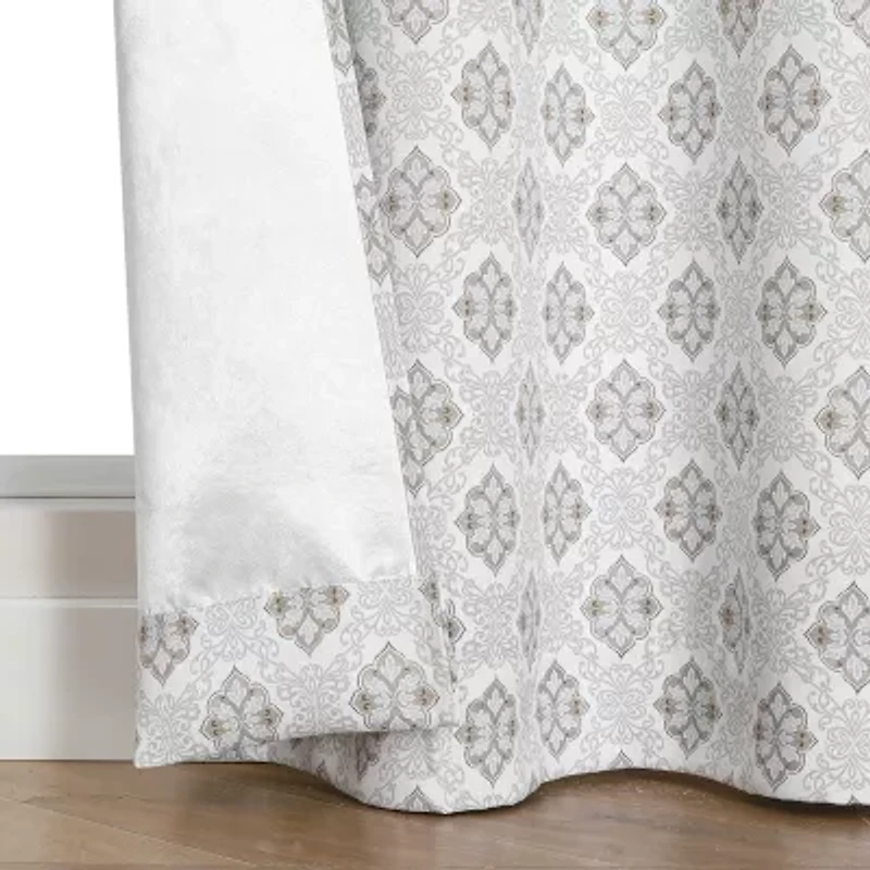 Regal Home Vance Printed Grommet Top Energy Saving Blackout Set of 2 Curtain Panel