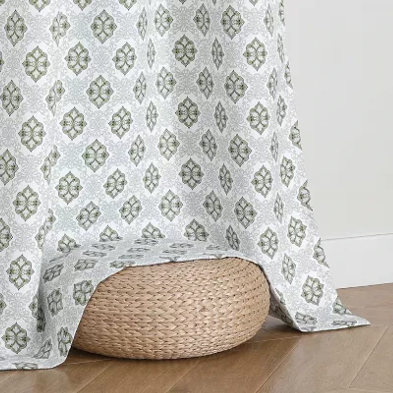Regal Home Vance Printed Grommet Top Energy Saving Blackout Set of 2 Curtain Panel
