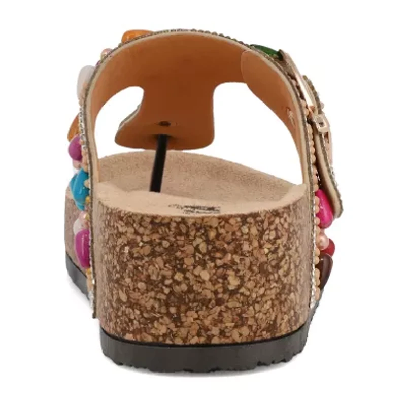 Mia Girl Taylee Womens T-Strap Footbed Sandals