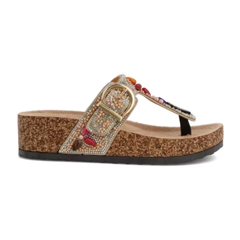 Mia Girl Taylee Womens T-Strap Footbed Sandals