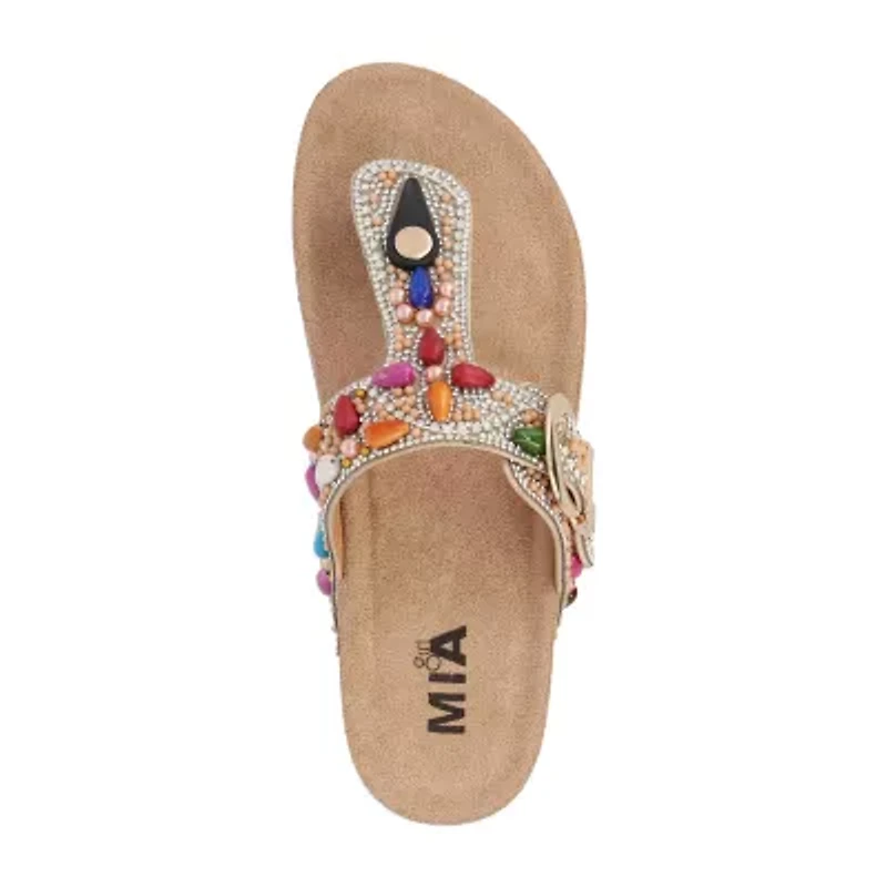 Mia Girl Taylee Womens T-Strap Footbed Sandals
