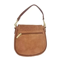 Stone Mountain Palamino Suede Mini Flap Crossbody Bag