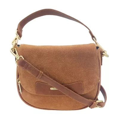Stone Mountain Palamino Suede Mini Flap Crossbody Bag