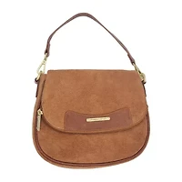Stone Mountain Palamino Suede Mini Flap Crossbody Bag