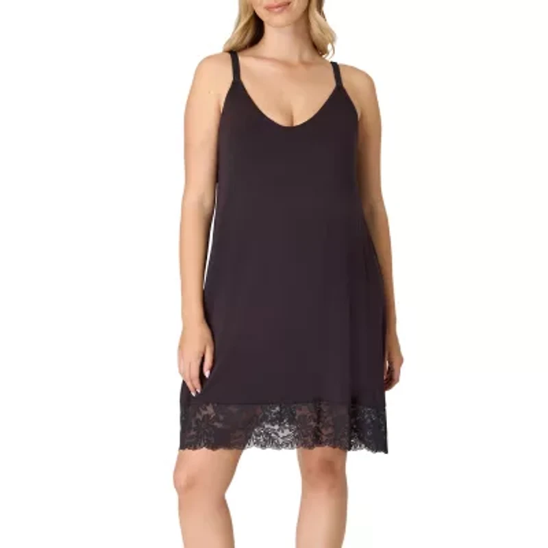 Bali Breathe Womens Satin Scoop Neck Chemise