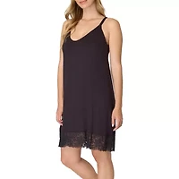 Bali Breathe Womens Satin Scoop Neck Chemise