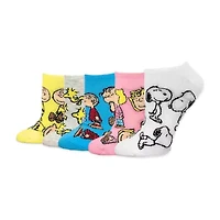 Womens Multi-Pack 5 Pair Peanuts Low Cut Socks