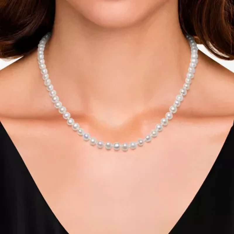 Womens White 18 Inch Strand Necklace