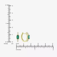 Womens Gemstone 14K Vermeil 14mm Hoop Earrings