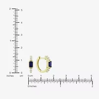 Womens Gemstone 14K Vermeil 14mm Hoop Earrings