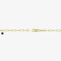 Womens 14K Gold Over Silver 7.25 Inch Solid Chain Bracelet