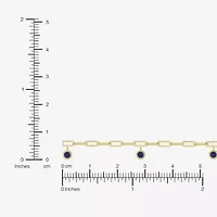 Womens 14K Gold Over Silver 7.25 Inch Solid Chain Bracelet