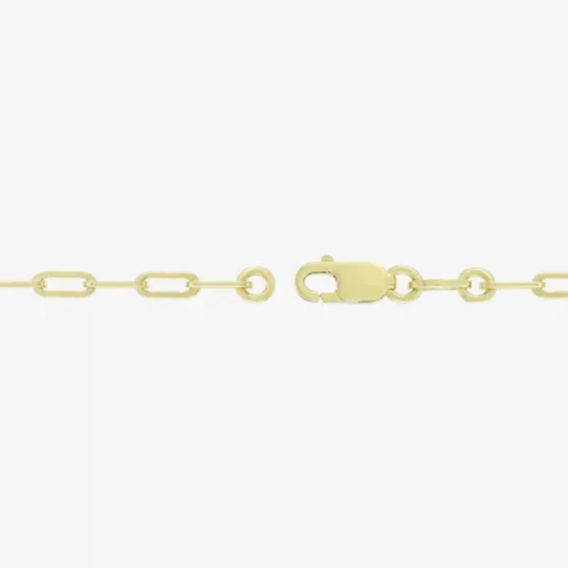 Womens 14K Gold Over Silver 7.25 Inch Solid Chain Bracelet