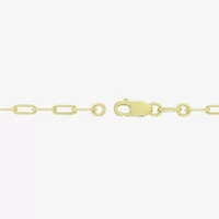 Womens 14K Gold Over Silver 7.25 Inch Solid Chain Bracelet