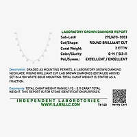(G-H,Si2-I1) Womens 10K White Gold 18 Inch Bead Chain Necklace