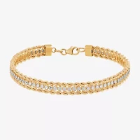 Made in Italy Womens 14K Gold 7.5 Inch Solid Rope Chain Bracelet