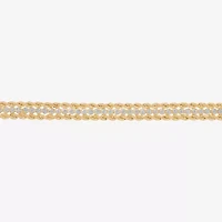 Made in Italy Womens 14K Gold 7.5 Inch Solid Rope Chain Bracelet