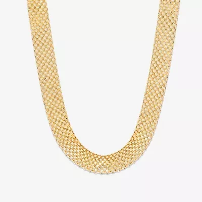 Womens 14K Gold 18 Inch Link Chain Necklace