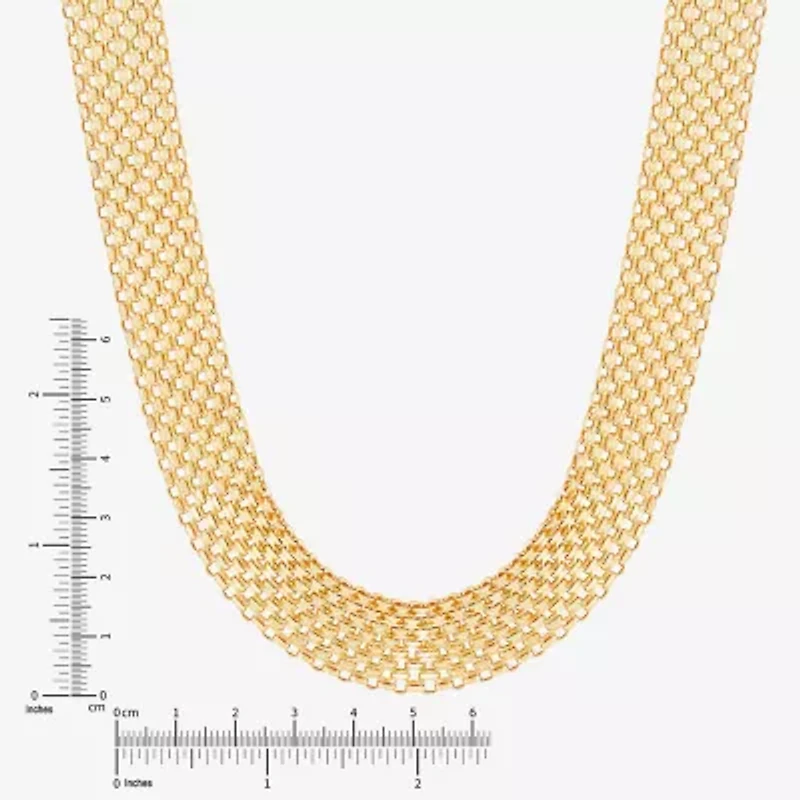 Womens 14K Gold 18 Inch Link Chain Necklace