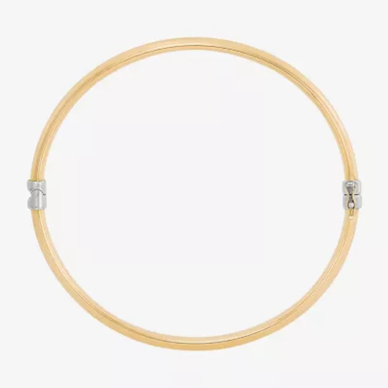 Bonded Brilliance Womens 14K Gold Over Silver Bangle Bracelet