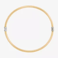 Bonded Brilliance Womens 14K Gold Over Silver Bangle Bracelet
