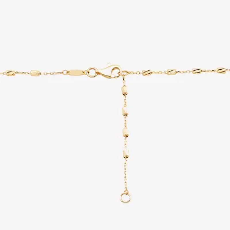 Womens 14K Gold 18 Inch Cable Chain Necklace