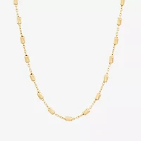 Womens 14K Gold 18 Inch Cable Chain Necklace