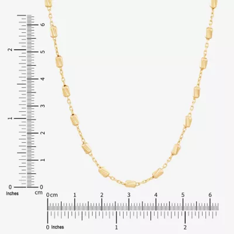 Womens 14K Gold 18 Inch Cable Chain Necklace